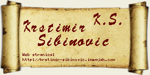 Krstimir Sibinović vizit kartica